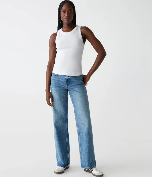 Michael Stars Gina Ribbed Crop Tank- Tank Tops | Ultra Rib T-Shirts