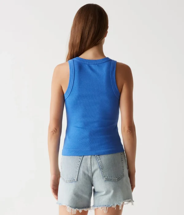 Michael Stars Gina Ribbed Crop Tank- Tank Tops | Ultra Rib T-Shirts