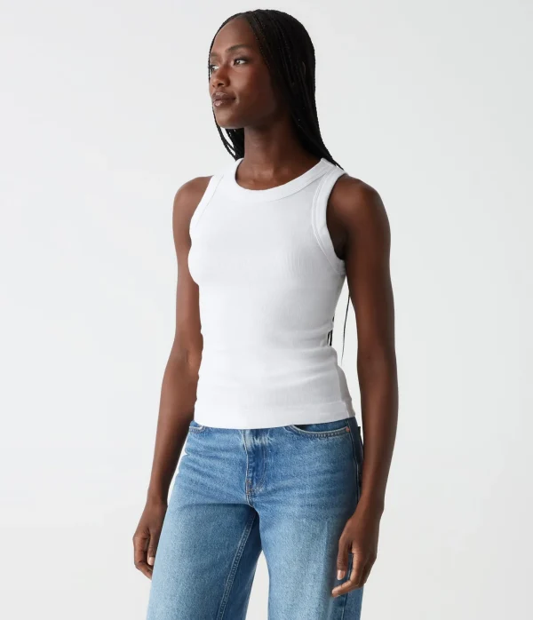 Michael Stars Gina Ribbed Crop Tank- Tank Tops | Ultra Rib T-Shirts