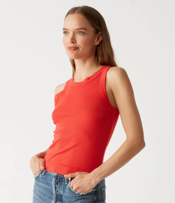 Michael Stars Gina Ribbed Crop Tank- Tank Tops | Ultra Rib T-Shirts