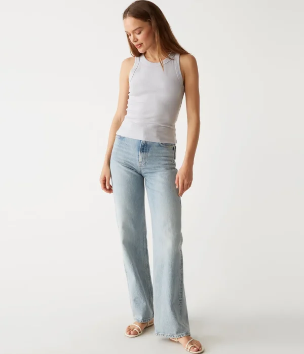 Michael Stars Gina Ribbed Crop Tank- Tank Tops | Ultra Rib T-Shirts
