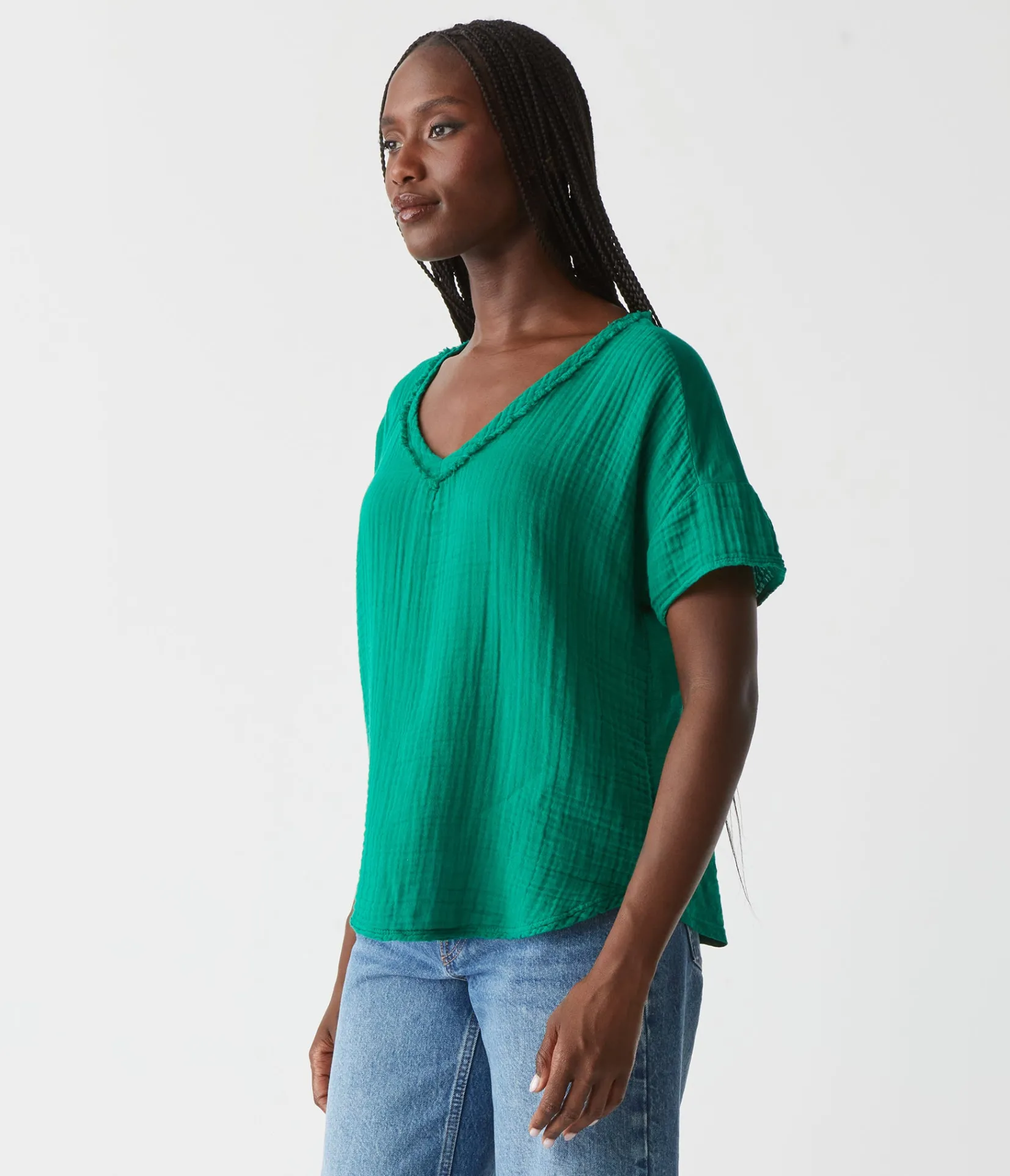 gretna_fabric_mixed_tee_14.webp Michael Stars Gretna Fabric Mixed Tee- T-Shirts | Supima Cotton T-Shirts