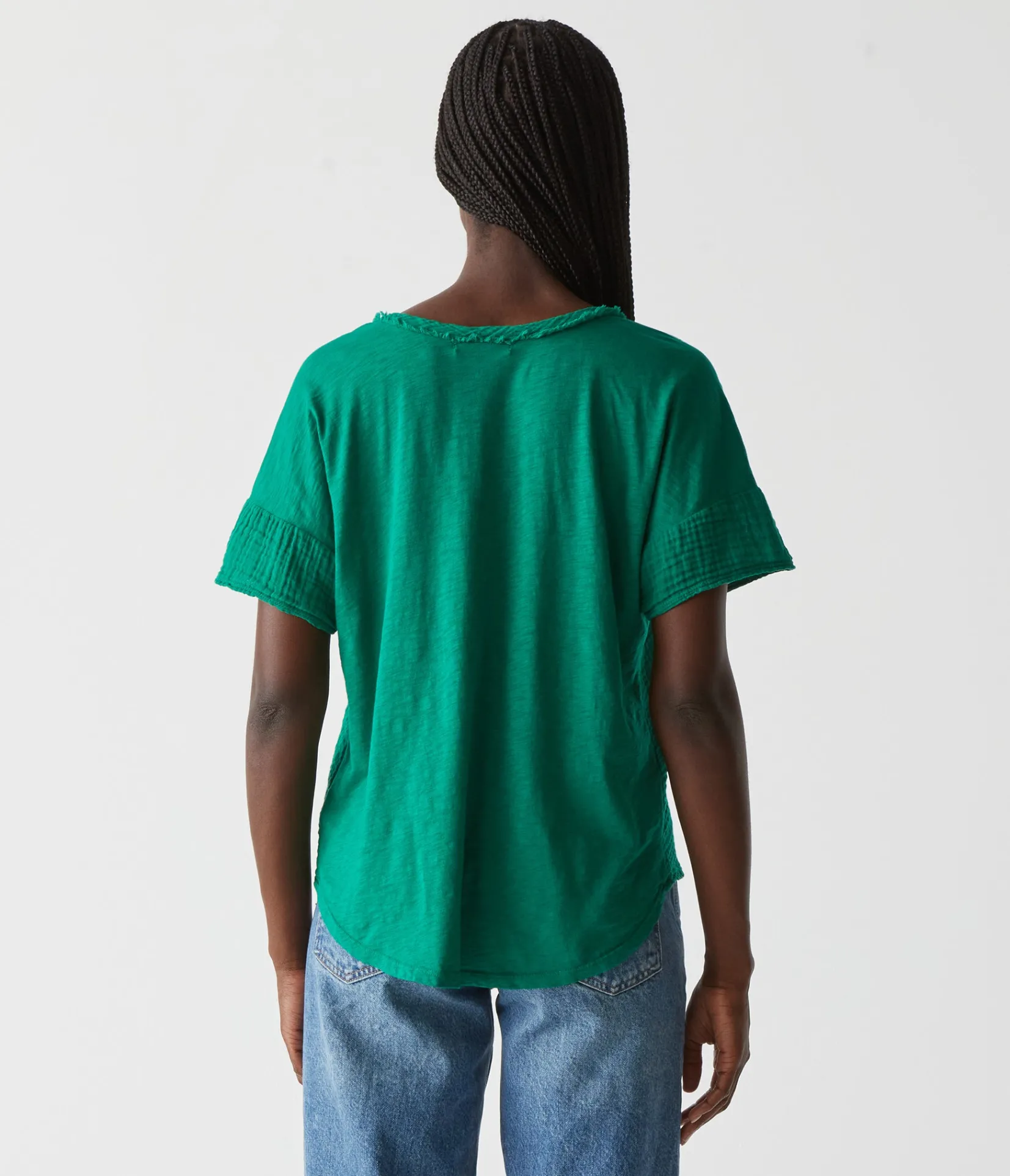 gretna_fabric_mixed_tee_15.webp Michael Stars Gretna Fabric Mixed Tee- T-Shirts | Supima Cotton T-Shirts