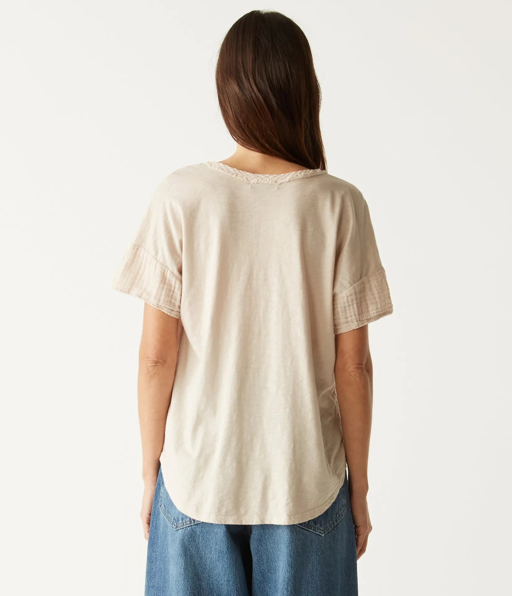 gretna_fabric_mixed_tee_35.webp Michael Stars Gretna Fabric Mixed Tee- T-Shirts | Supima Cotton T-Shirts