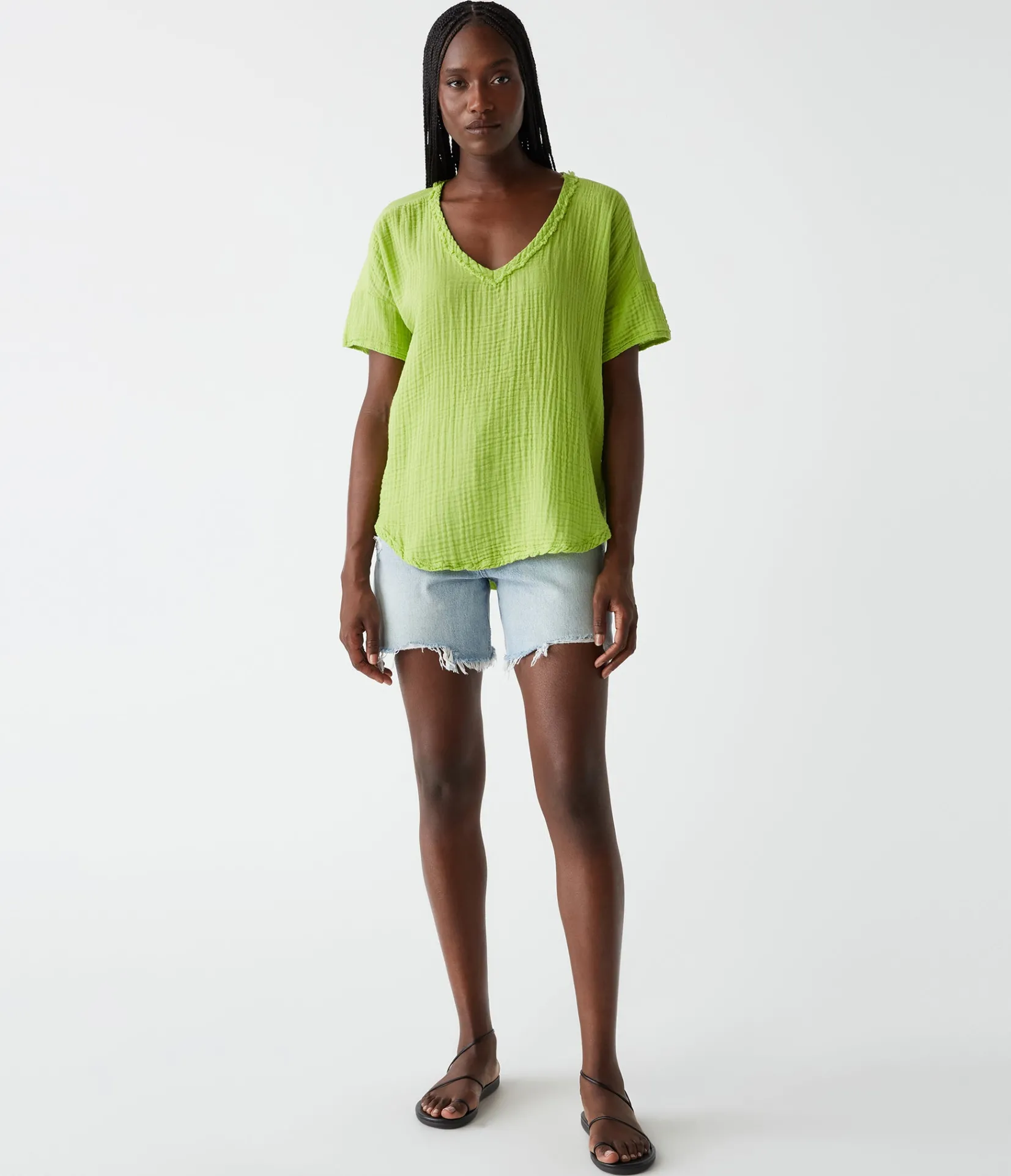 gretna_fabric_mixed_tee_5.webp Michael Stars Gretna Fabric Mixed Tee- T-Shirts | Supima Cotton T-Shirts