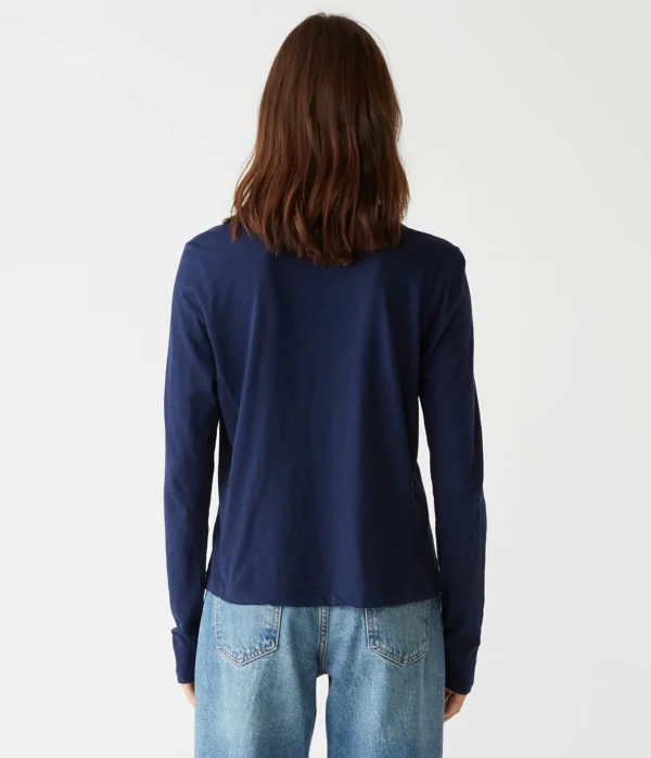 Michael Stars Hailie Rib Mixed Tee- T-Shirts | Supima Cotton T-Shirts