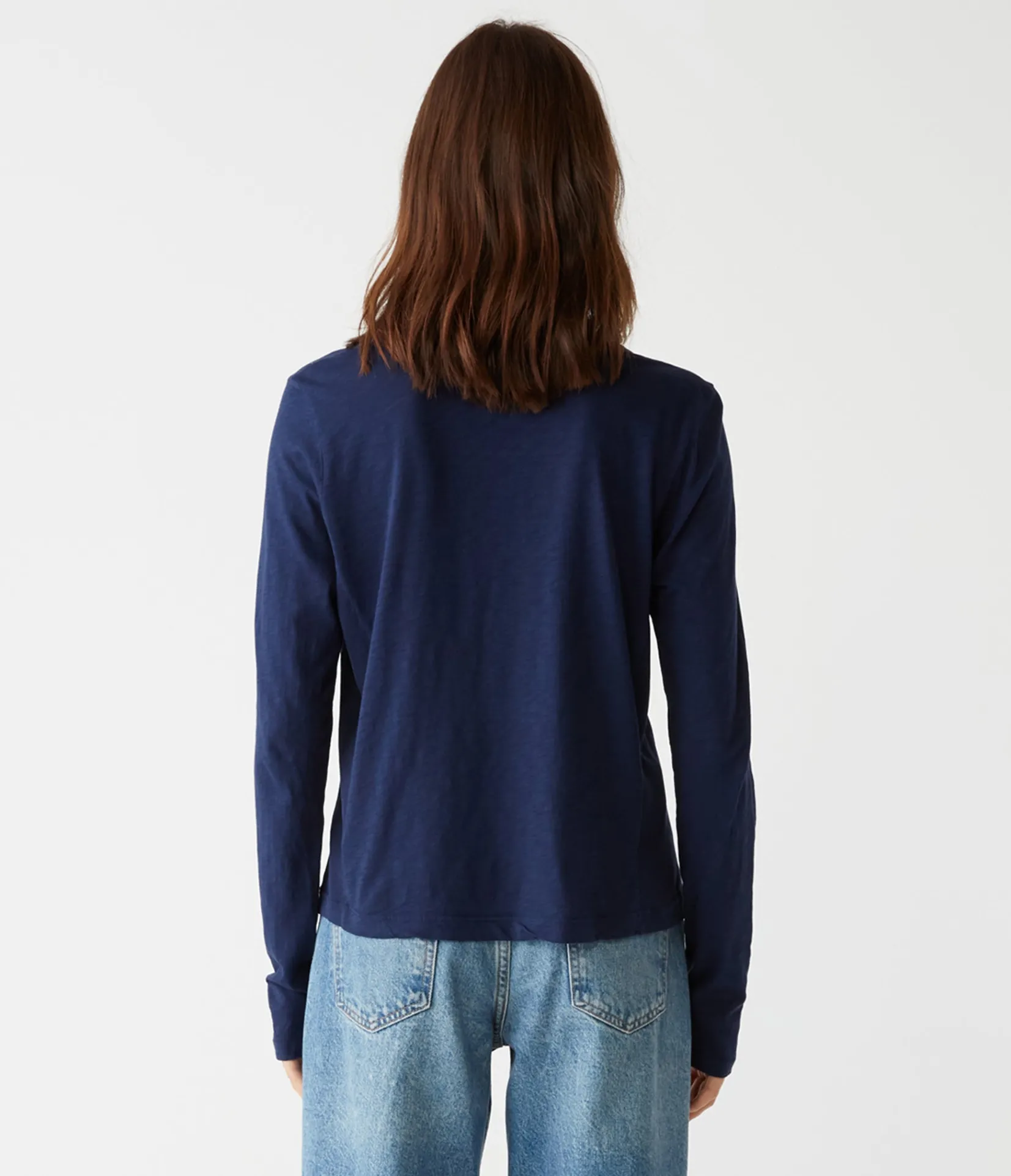 hailie_rib_mixed_tee_19.webp Michael Stars Hailie Rib Mixed Tee- T-Shirts | Supima Cotton T-Shirts