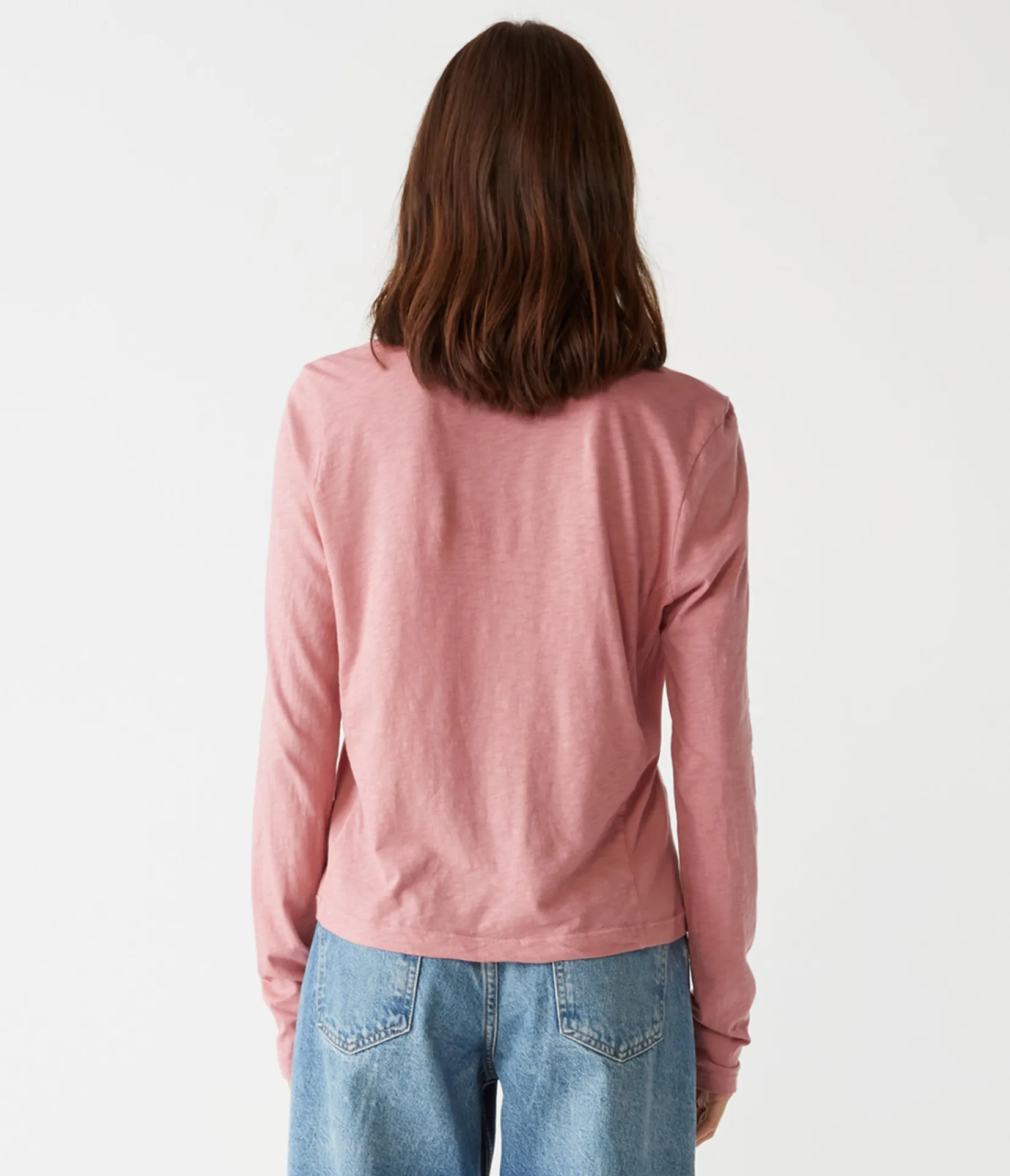 hailie_rib_mixed_tee_7.webp Michael Stars Hailie Rib Mixed Tee- T-Shirts | Supima Cotton T-Shirts