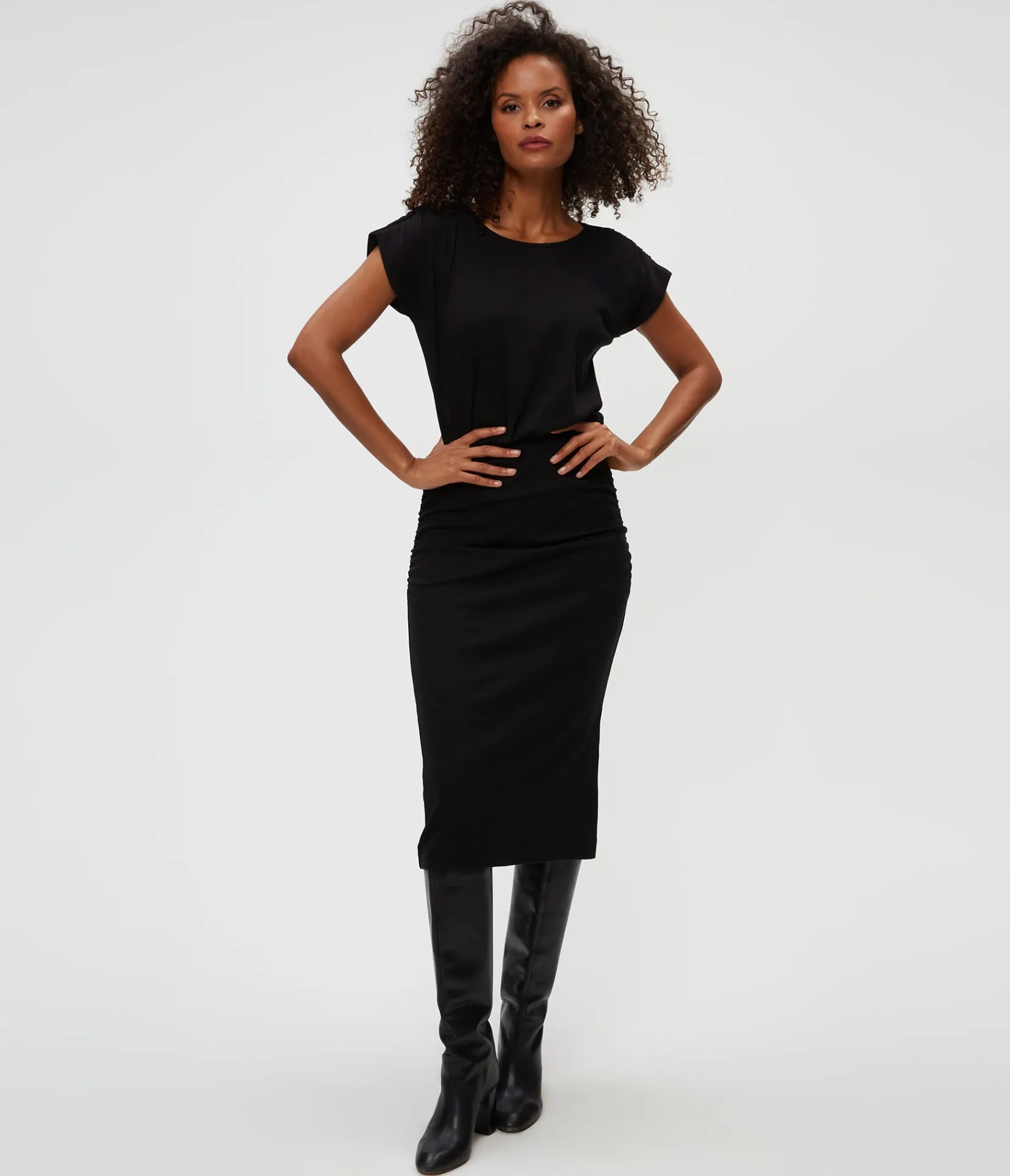 hannah_midi_dress_1.webp Michael Stars Hannah Midi Dress- Dresses | Midi Dresses