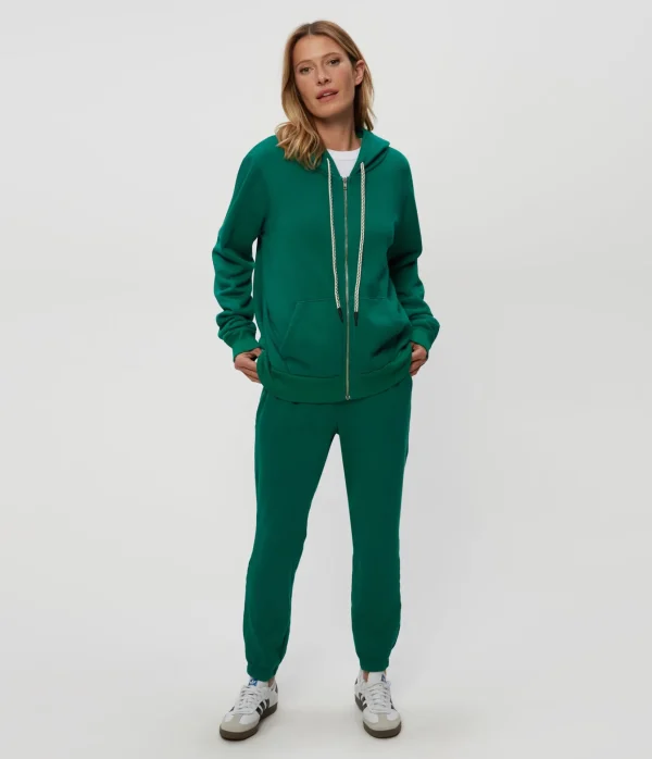 Michael Stars Harper Plush Terry Zip-Up Hoodie- Loungewear