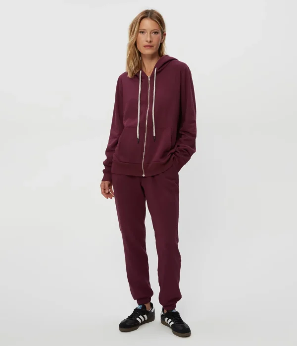 Michael Stars Harper Plush Terry Zip-Up Hoodie- Loungewear