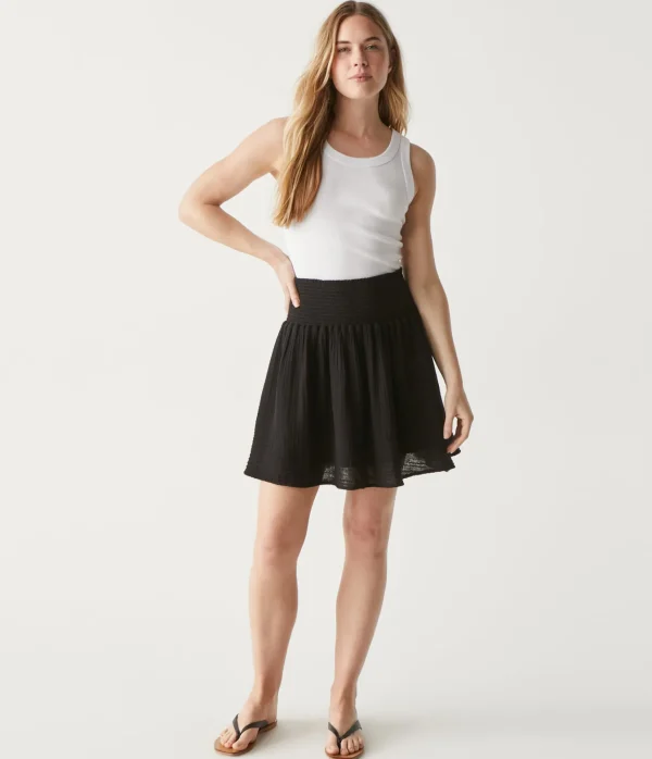 Michael Stars Havana Smocked Gauze Skirt- Pants, Shorts & Skirts