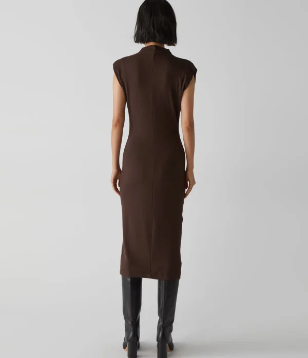 Michael Stars Iolanda Power Shoulder Dress- Dresses | Midi Dresses