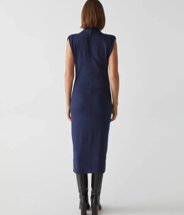Michael Stars Iolanda Power Shoulder Dress- Dresses | Midi Dresses
