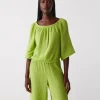 Michael Stars Isabel Convertible Gauze Top- Tops, Blouses & Shirts
