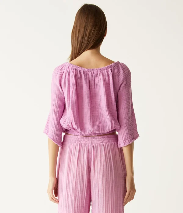 Michael Stars Isabel Convertible Gauze Top- Tops, Blouses & Shirts