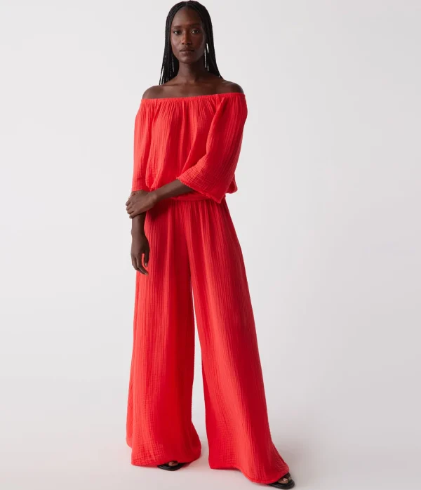 Michael Stars Isabel Convertible Gauze Top- Tops, Blouses & Shirts