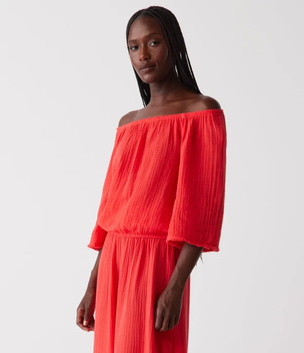 Michael Stars Isabel Convertible Gauze Top- Tops, Blouses & Shirts