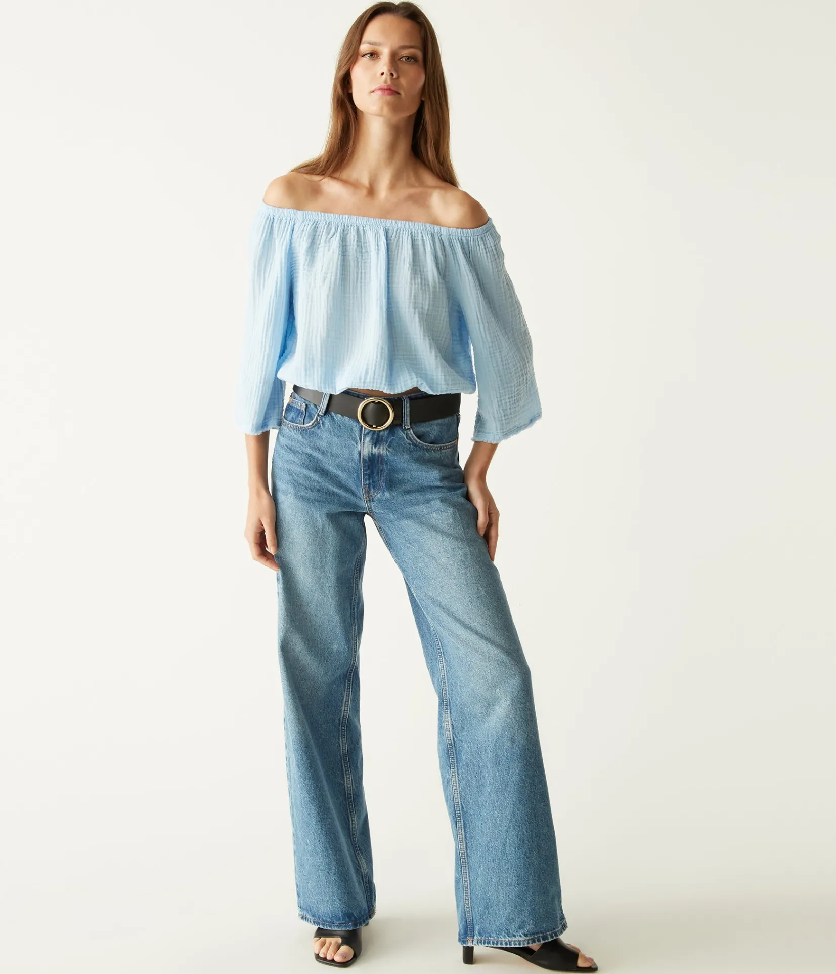isabel_convertible_gauze_top_25.webp Michael Stars Isabel Convertible Gauze Top- Tops, Blouses & Shirts