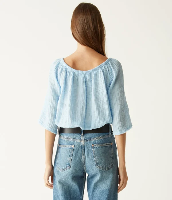 Michael Stars Isabel Convertible Gauze Top- Tops, Blouses & Shirts