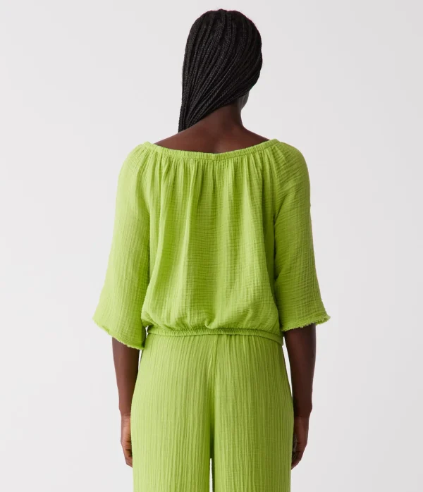 Michael Stars Isabel Convertible Gauze Top- Tops, Blouses & Shirts