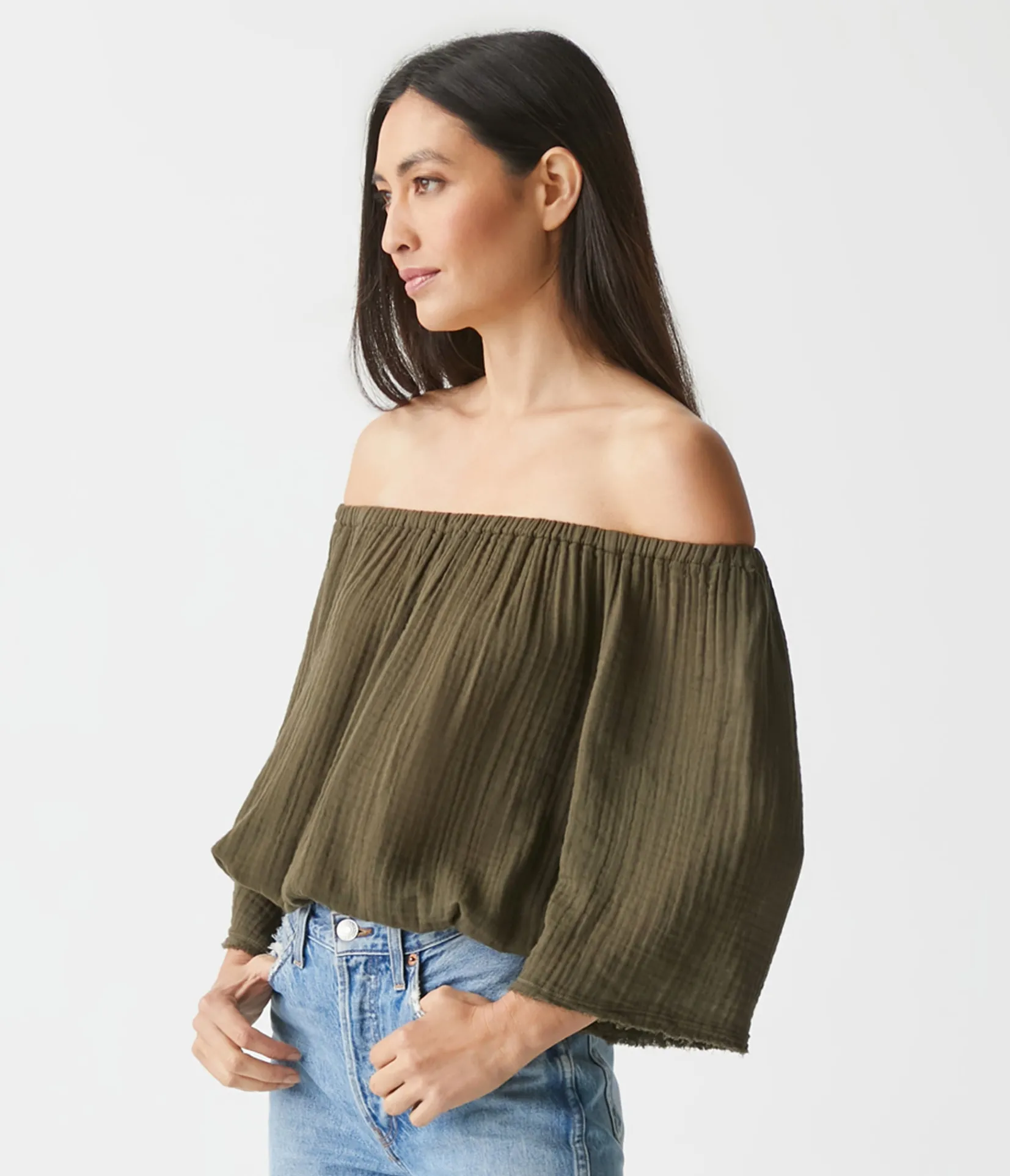 isabel_convertible_gauze_top_31.webp Michael Stars Isabel Convertible Gauze Top- Tops, Blouses & Shirts