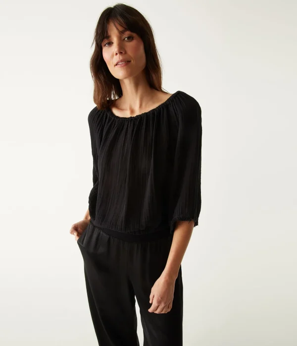 Michael Stars Isabel Convertible Gauze Top- Tops, Blouses & Shirts