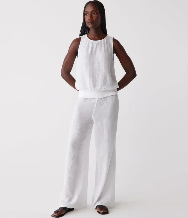 Michael Stars Janelle Tie Neck Tank- Tops, Blouses & Shirts