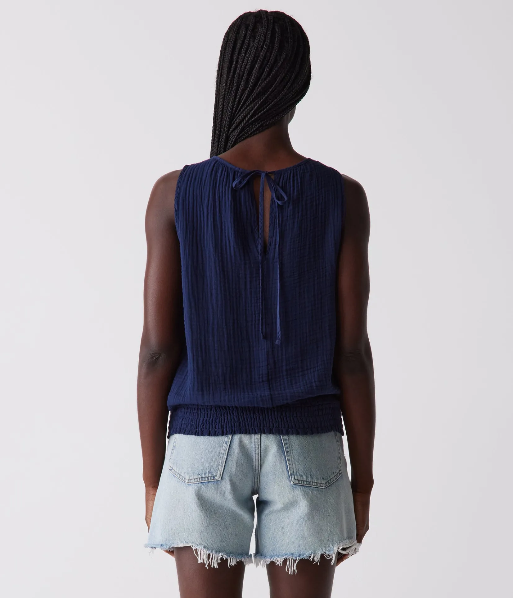 janelle_tie_neck_tank_16.webp Michael Stars Janelle Tie Neck Tank- Tops, Blouses & Shirts