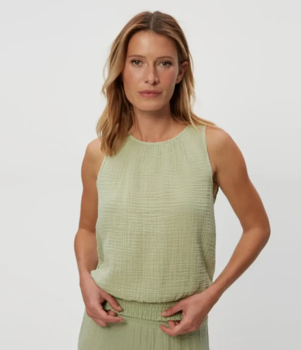 Michael Stars Janelle Tie Neck Tank- Tops, Blouses & Shirts