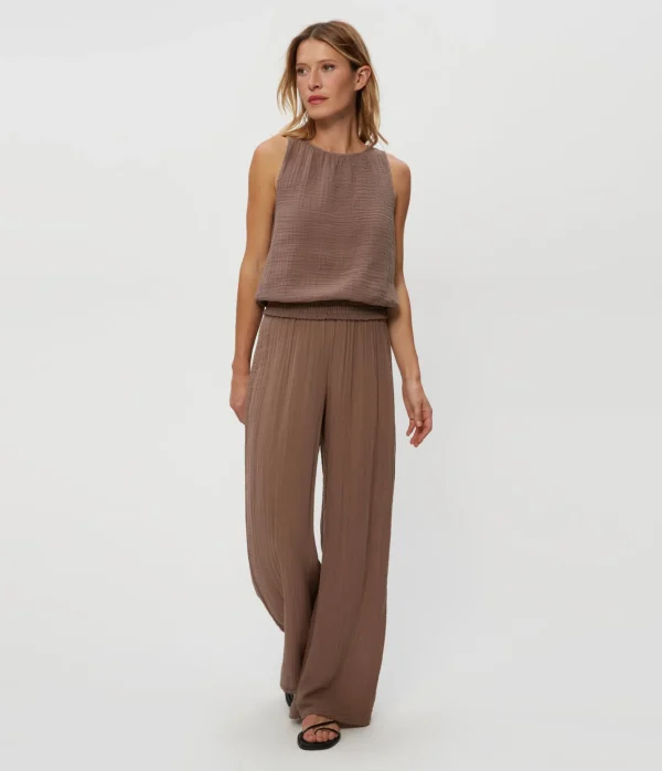 Michael Stars Janelle Tie Neck Tank- Tops, Blouses & Shirts