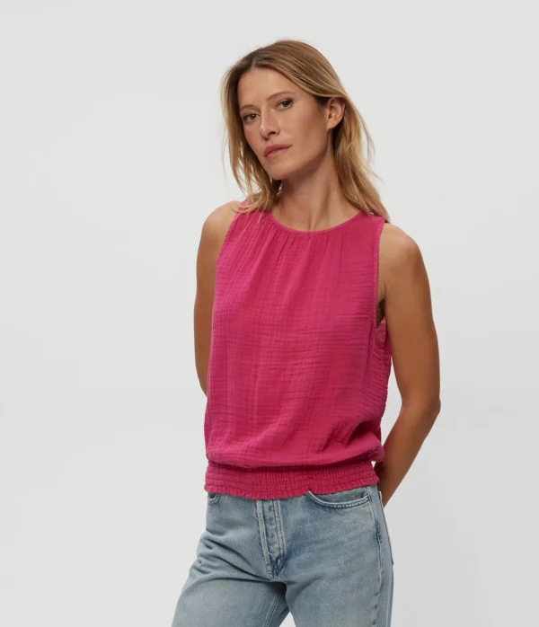Michael Stars Janelle Tie Neck Tank- Tops, Blouses & Shirts