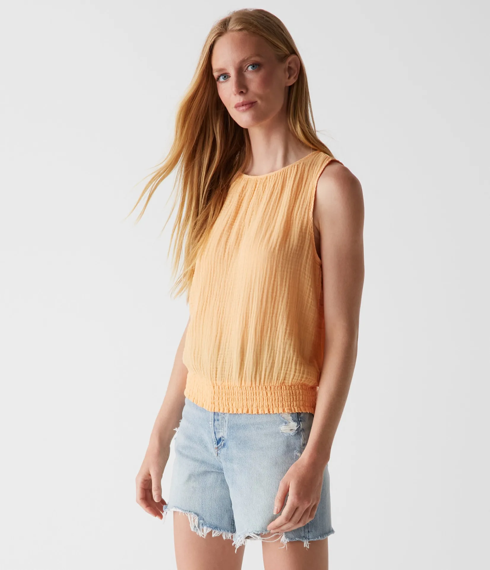 janelle_tie_neck_tank_27.webp Michael Stars Janelle Tie Neck Tank- Tops, Blouses & Shirts