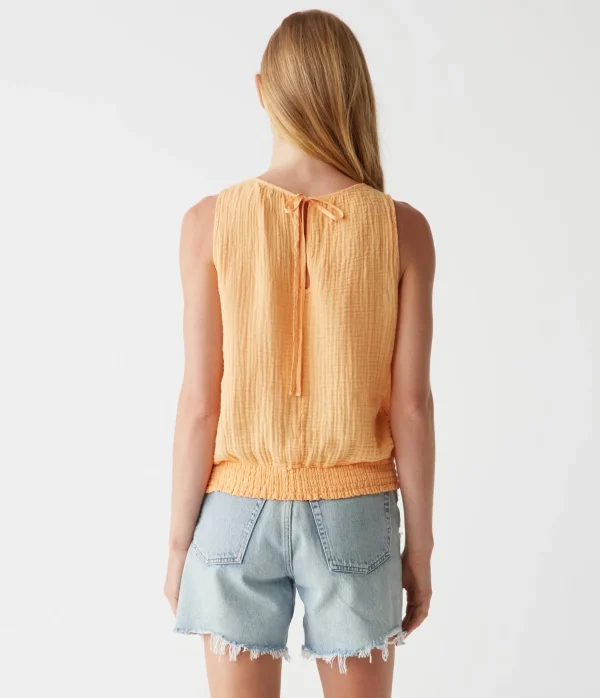 Michael Stars Janelle Tie Neck Tank- Tops, Blouses & Shirts