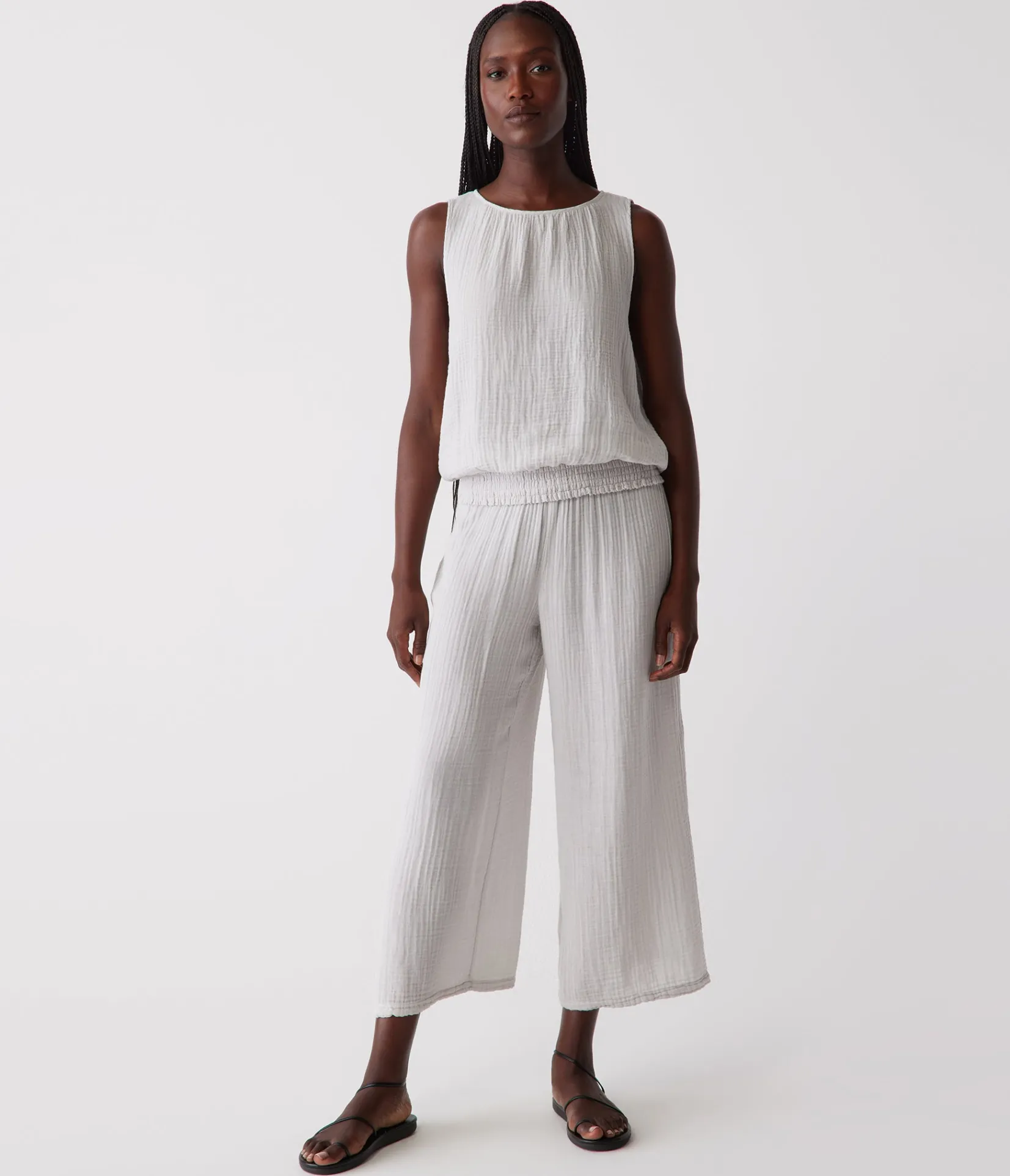 janelle_tie_neck_tank_30.webp Michael Stars Janelle Tie Neck Tank- Tops, Blouses & Shirts