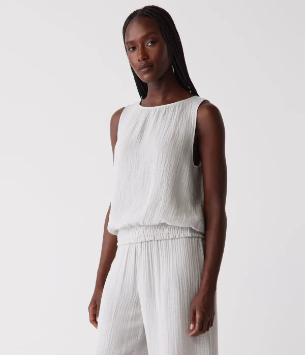 Michael Stars Janelle Tie Neck Tank- Tops, Blouses & Shirts