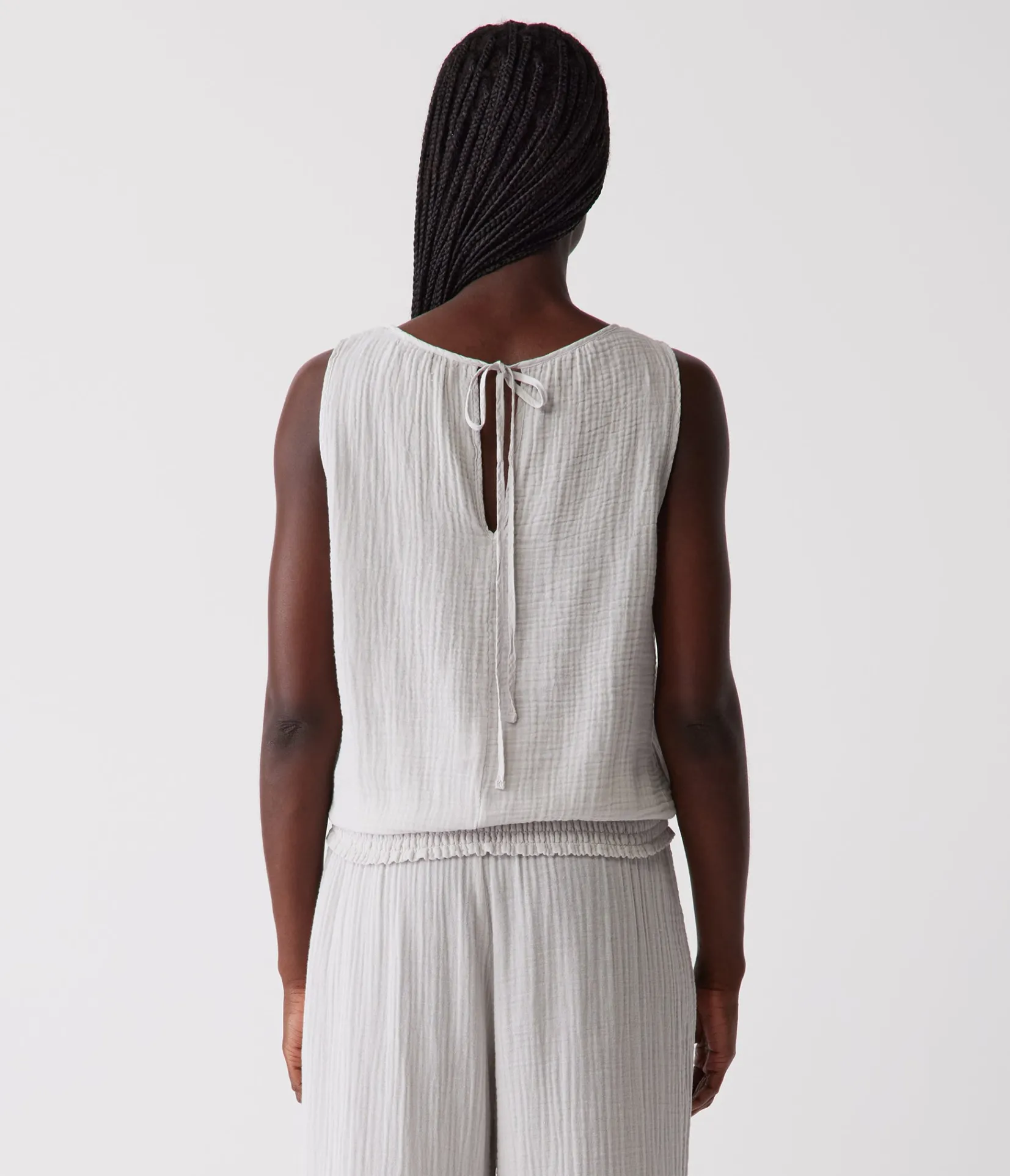 janelle_tie_neck_tank_32.webp Michael Stars Janelle Tie Neck Tank- Tops, Blouses & Shirts
