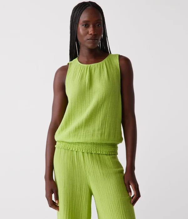 Michael Stars Janelle Tie Neck Tank- Tops, Blouses & Shirts