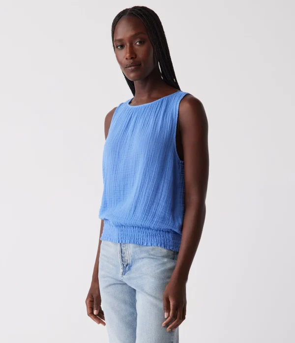 Michael Stars Janelle Tie Neck Tank- Tops, Blouses & Shirts