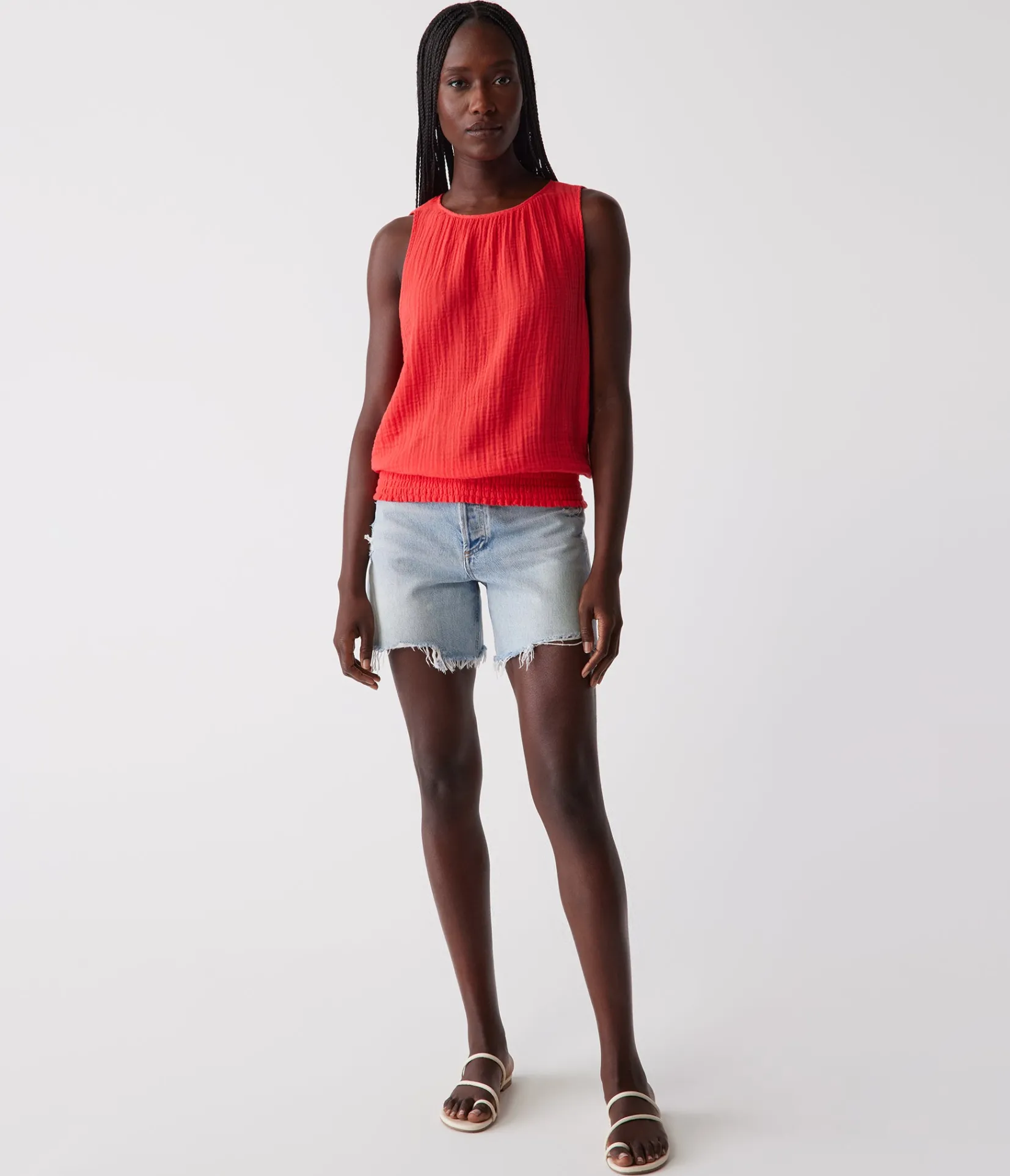 janelle_tie_neck_tank_42.webp Michael Stars Janelle Tie Neck Tank- Tops, Blouses & Shirts