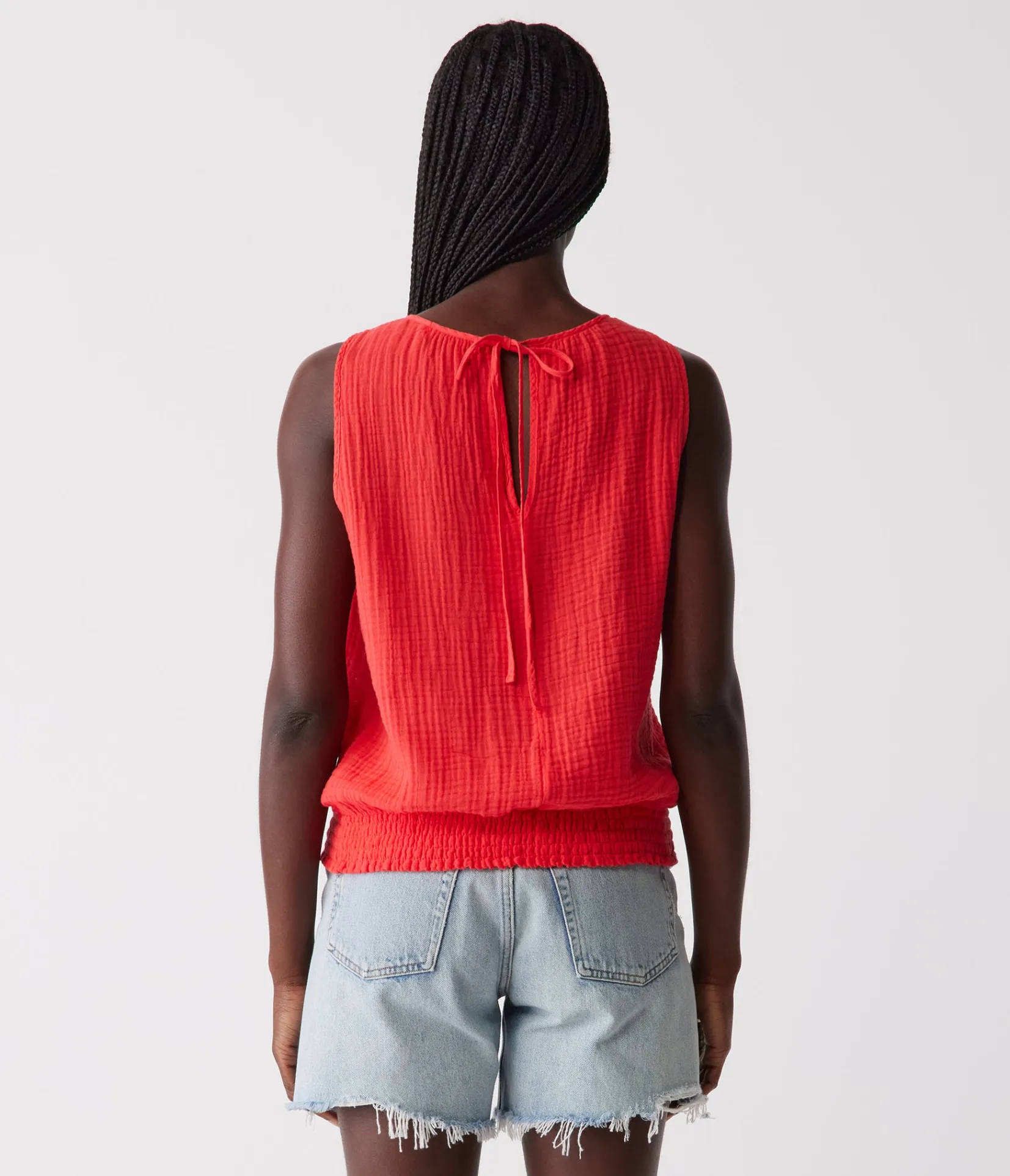 janelle_tie_neck_tank_44.webp Michael Stars Janelle Tie Neck Tank- Tops, Blouses & Shirts