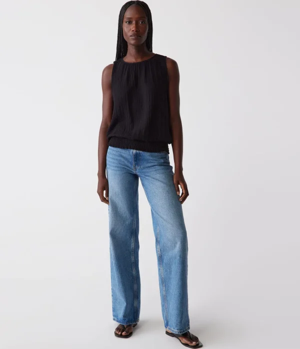 Michael Stars Janelle Tie Neck Tank- Tops, Blouses & Shirts