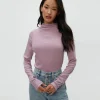 Michael Stars Janine Mock Neck Top- T-Shirts | Ultra Rib T-Shirts