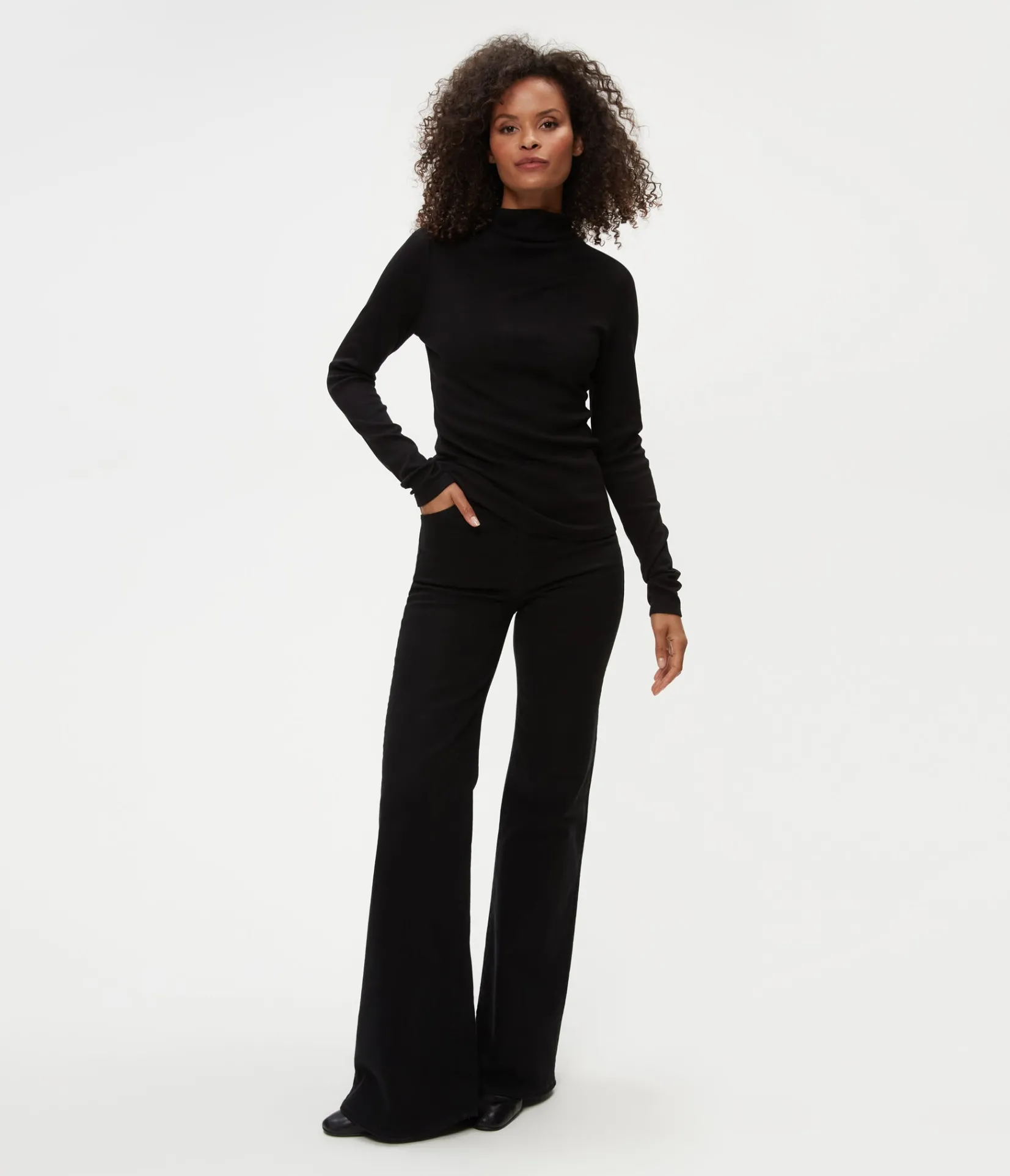 janine_mock_neck_top_13.webp Michael Stars Janine Mock Neck Top- T-Shirts | Ultra Rib T-Shirts