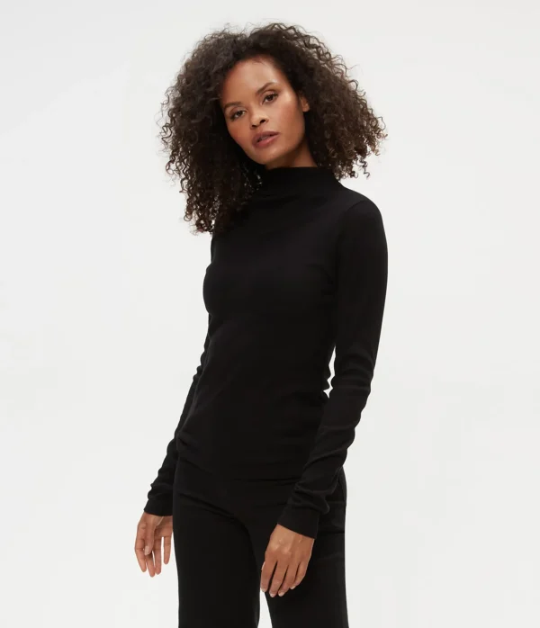 Michael Stars Janine Mock Neck Top- T-Shirts | Ultra Rib T-Shirts