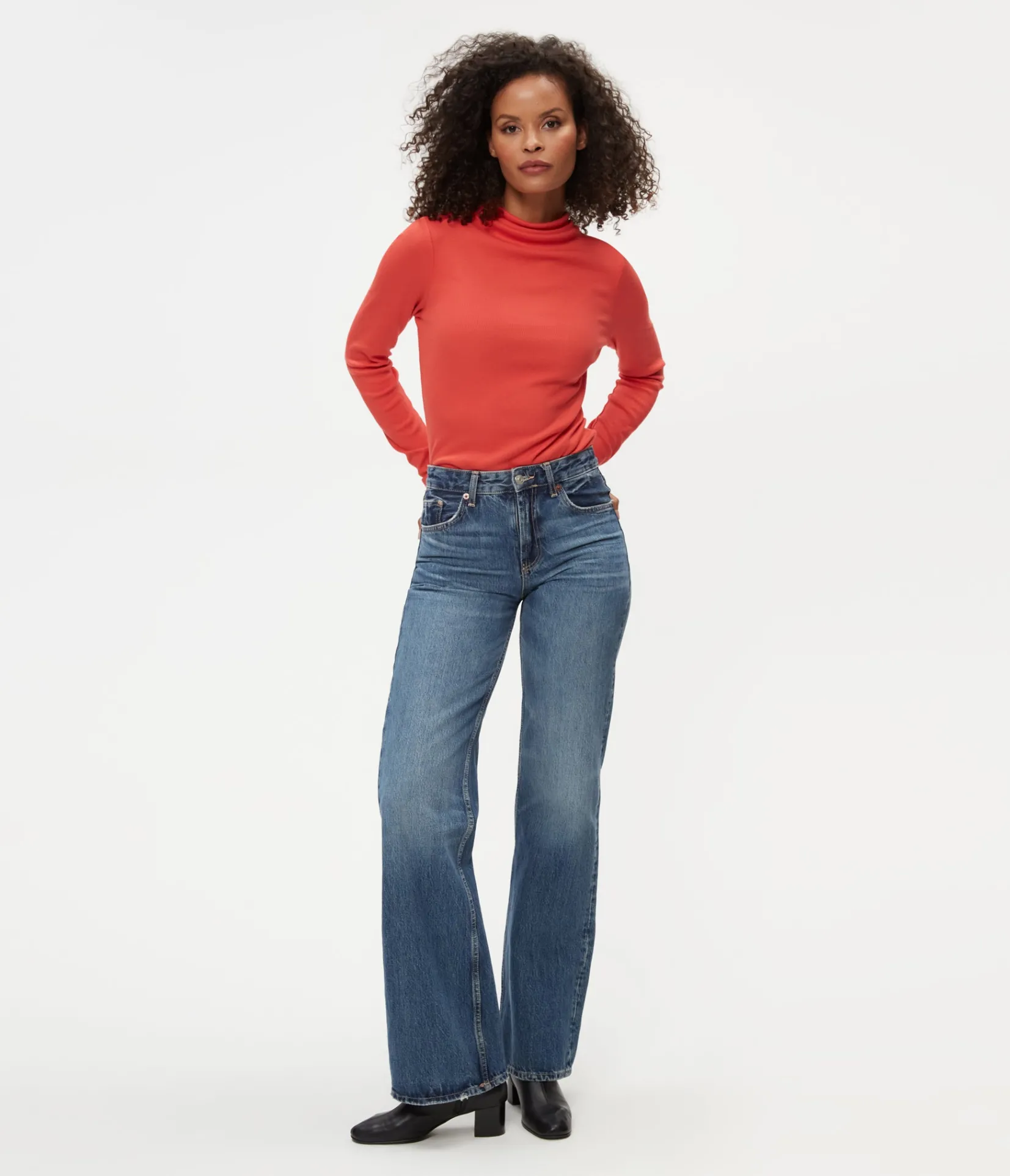 janine_mock_neck_top_17.webp Michael Stars Janine Mock Neck Top- T-Shirts | Ultra Rib T-Shirts