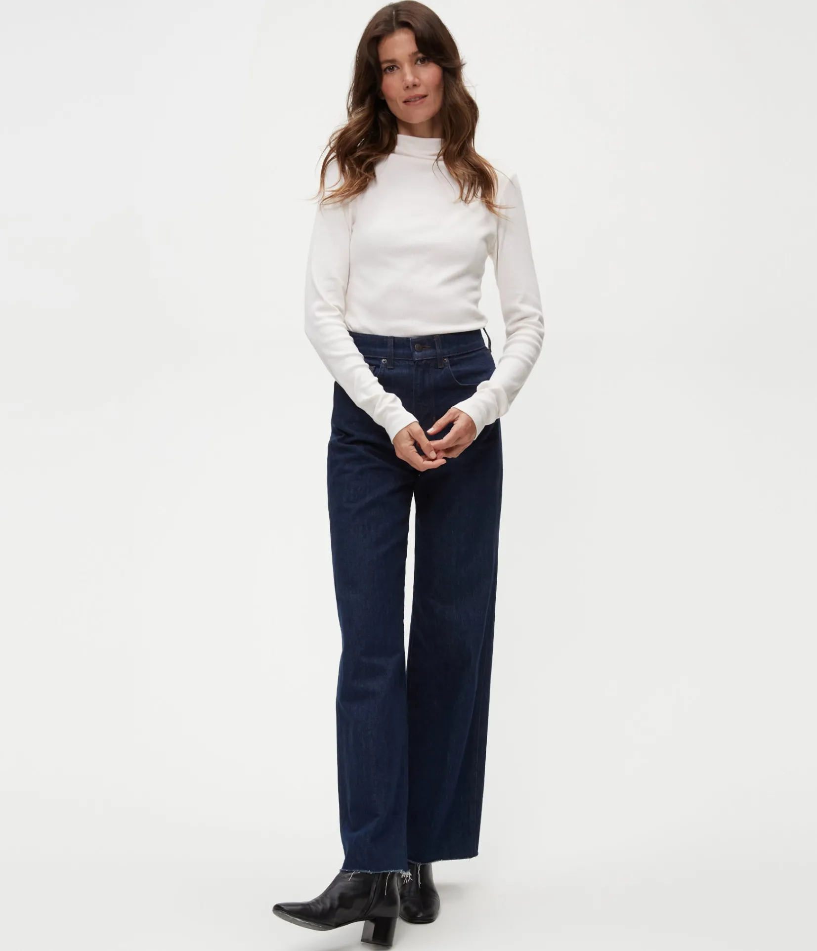 janine_mock_neck_top_21.webp Michael Stars Janine Mock Neck Top- T-Shirts | Ultra Rib T-Shirts