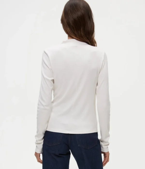 Michael Stars Janine Mock Neck Top- T-Shirts | Ultra Rib T-Shirts