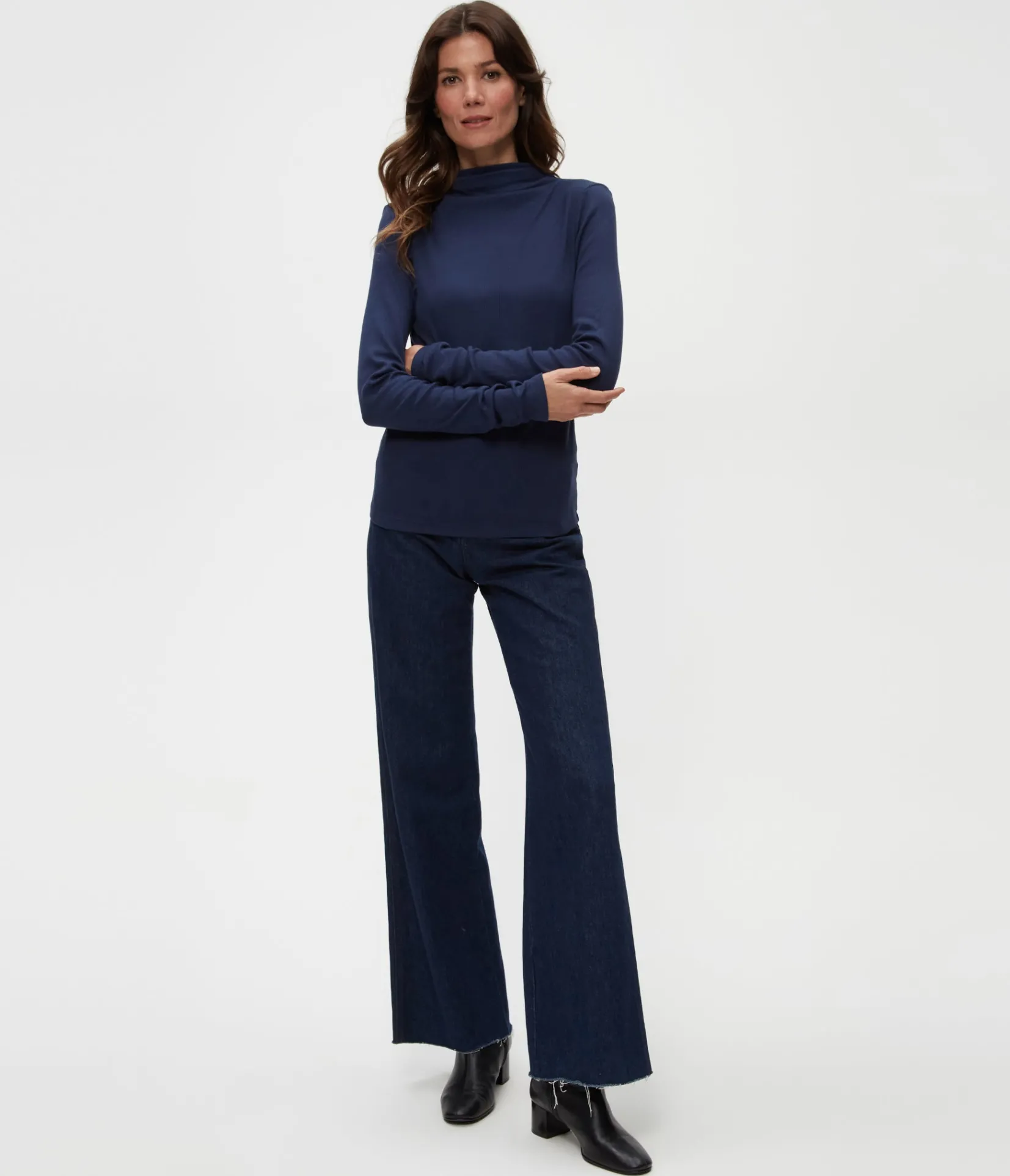 janine_mock_neck_top_29.webp Michael Stars Janine Mock Neck Top- T-Shirts | Ultra Rib T-Shirts