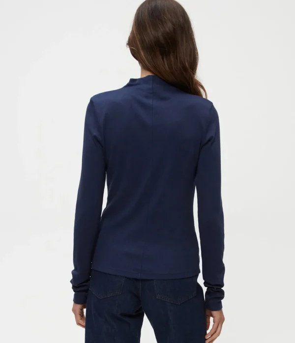 Michael Stars Janine Mock Neck Top- T-Shirts | Ultra Rib T-Shirts